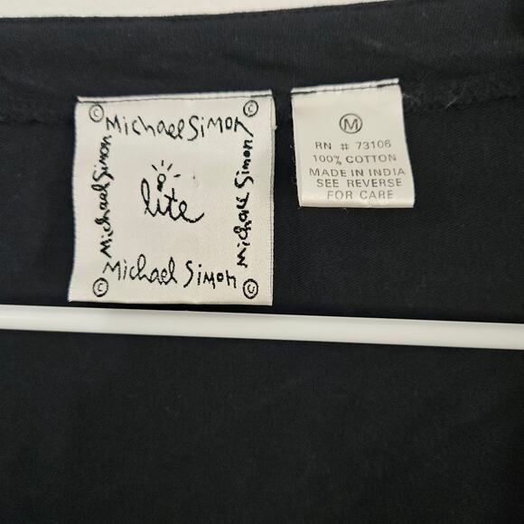 VTG 90s Michael Simon Lite Womens Cardigan Ribbon Plaid Sz Medium 100% Cotton - Picture 5 of 12